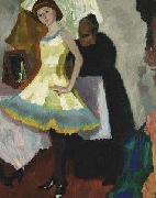 Maksymilian Gierymski Woman in evening dress oil painting